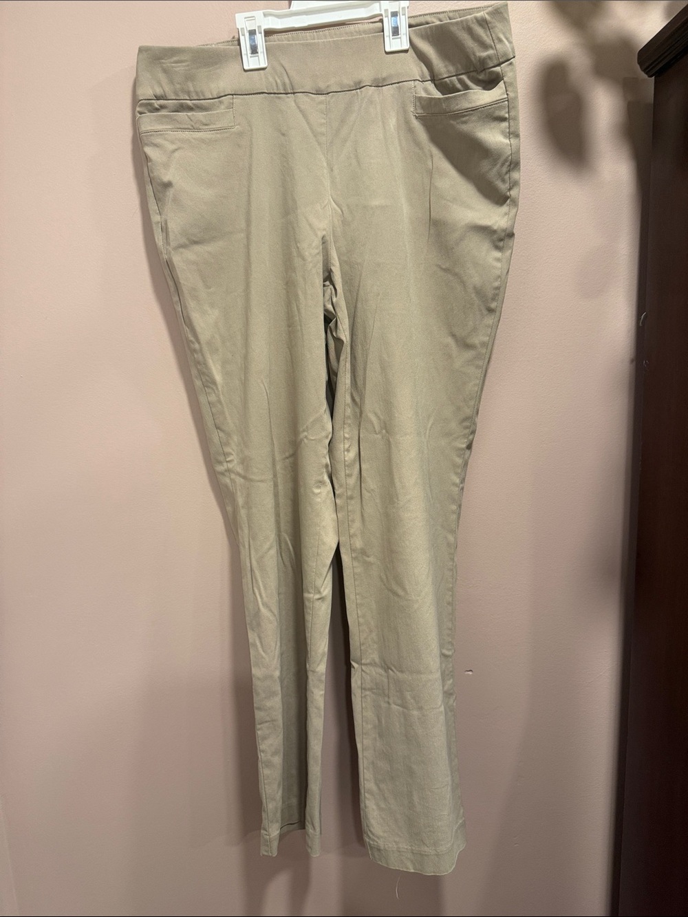 Briggs New York Slim Pull-On Pants - Khaki